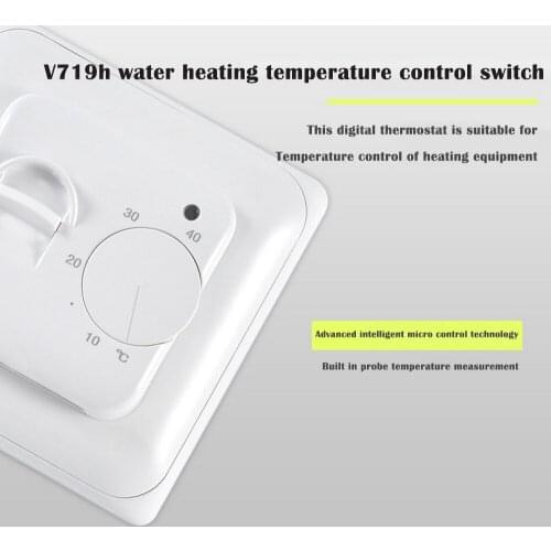 220V 16A/3A Temperature Controller Manual Electric Heating Temperature Regulator Wall-mounted Temperature Heat Regulator