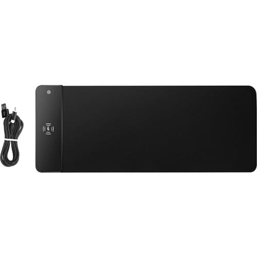 31.5x12x0.16" Non-Slip 10W Wireless Charging RGB Mousepad Laptop PC Play Mat