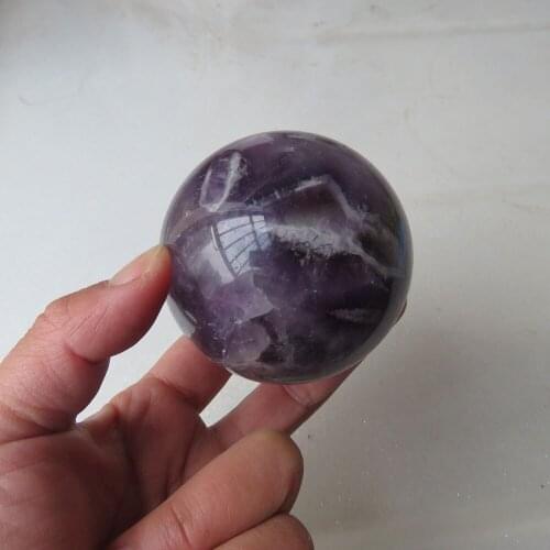 332g 62mm 100% Natural Dream Amethyst Quartz Crystal Ball Sphere Fengshui Home Decoration Accessories Ornaments