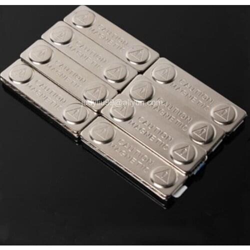 50pcs wholesale Silver Name Badges Name Tags ID Holders with Magnetic Backing Attachment