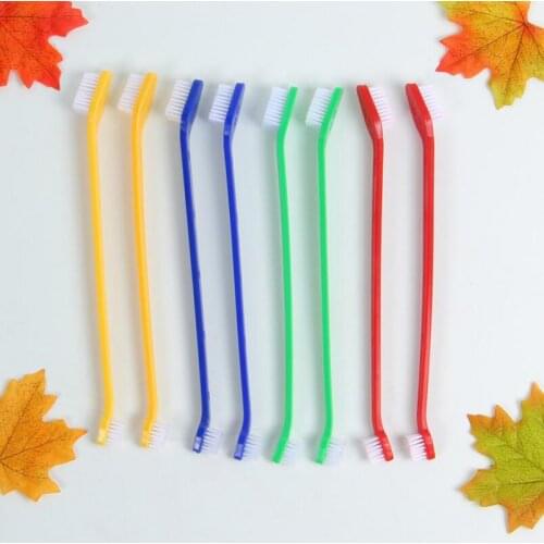 Free Shipping Pet Dog Cat Dental Grooming Washing Toothbrush Pet Teeth Cleaning Toothbrush LX1834