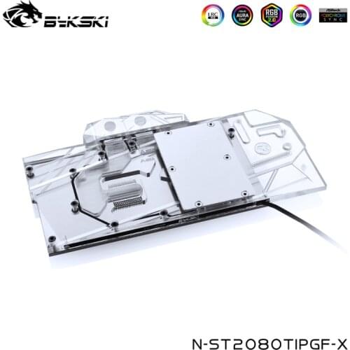 Bykski Video Card Water Cooling Block For ZOTAC GAMING Geforce RTX2080Ti AMP EXTREME,RTX2080Ti 8GD6 PGF OC, N-ST2080TIPGF-X