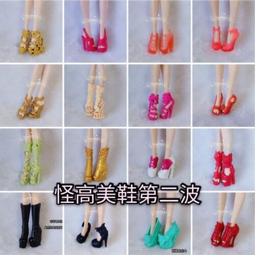 Shoes Bandage Bow High Heel Sandals Cute Heels Colorful For Monster High School Toy Fashion Series 2