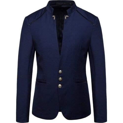 Sinicism Brand clothing Spring Men Fashion trend small suit/Male slim fit business Chinese tunic suit/Man Blazers Jackets S-4XL