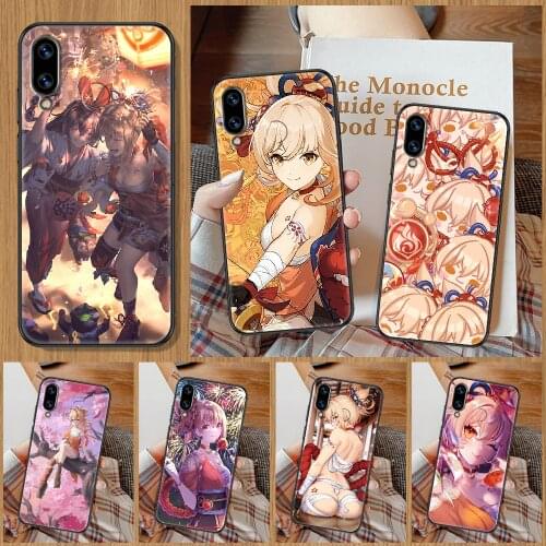 Genshin Impact Yoimiya Phone Case For Huawei Honor 6A 7A 7C 8A 8X 8 9 9X 10 10i 20 Lite Pro black tpu Etui fashion hoesjes