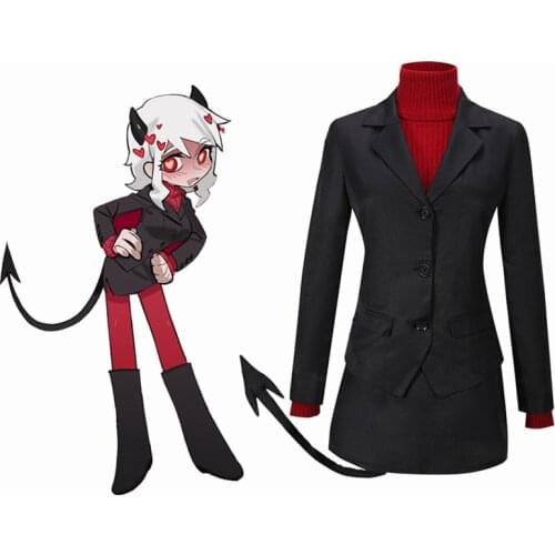 Game Helltaker the Lustful Demon Modeus Cosplay Costume Outfits for Women Men Adult JK Uniform Tail Stockings Halloween Carnival