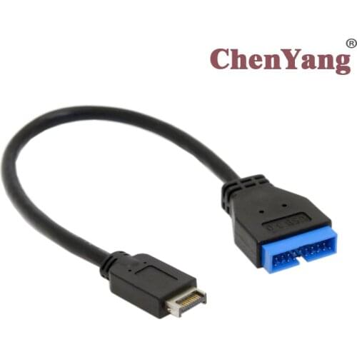 CYDZ USB 3.0 20Pin Header to USB 3.1 Front Panel Header Extension Cable 20cm for ASUS Motherboard