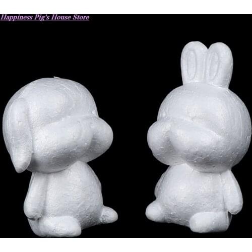 Kids DIY Polystyrene Foam Cartoon Animals Craft Toy Children Handwork Rabbit Dog Modeling Ornaments Baby Handmade Birthday Gifts