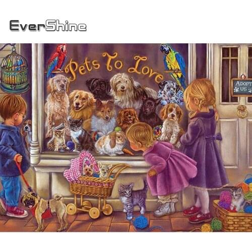 Evershine 5D DIY Diamond Painting Cartoon Full Drill Cross Stitch Kit Diamond Embroidery Rhinestone Pictures Home Decoration