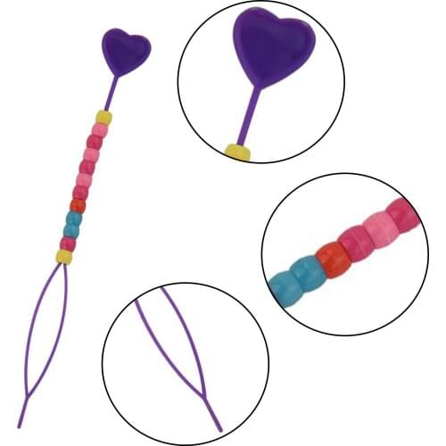 1 Pc Lovely Pull Hair Needle Portable Hair Braid Needle Manual Hair Bun Tool Special Braid Hair Tool For Kids Use With Beads