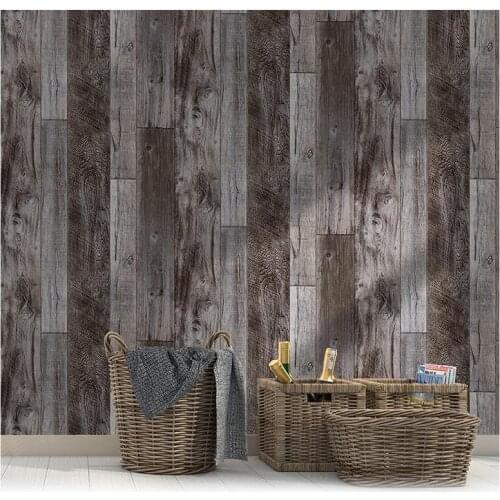 Faux Wood Grain Wallpaper Self Adhesive Peel and Stick Vinyl Wall Stickers Waterproof 3D Kitchen Decals Living Room Decor