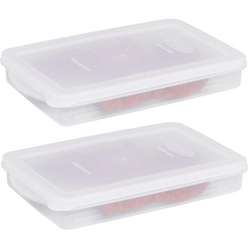 2Pcs Plastic Bacon Storage Containers with Lids Cold Cuts Cheese Deli Meat Saver Airtight Food Storage Container Meal Prep Conta