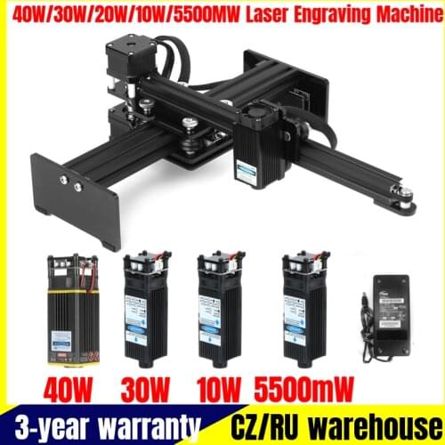 40W/30W/20W/10W/5500MW Laser Engraving Machine Mini Desktop Laser Engraver Printer Portable Carver DIY Laser Logo Mark Printer