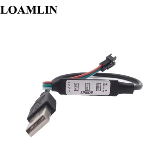 USB Led Controller WS2811 WS2812 3Keys MINI Dimmer Connector SP002E Driver WS2812B IC Colorful 5050 RGB Led Strip DC5-24V