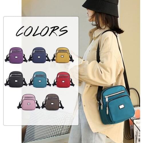 Fashion Nylon Cloth Mini Small Shoulder Crossbody Bags for Women Teenagers Girls 2021 Fabric Bag Female Cross Body Purse Ladies