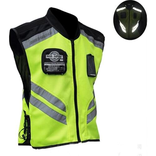 Motorcycle Reflective Vest Motorbike Safty Uniform Clothes Moto Warning High Visibility Jacket Waistcoat for yamaha KAWASAKI ktm