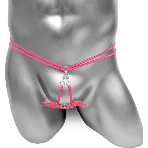 Sissy Panties with penis Hole Mens Thong Underwear Cock ring G string Sexy Lingerie for Gay Jock strap T Back Open Crotch