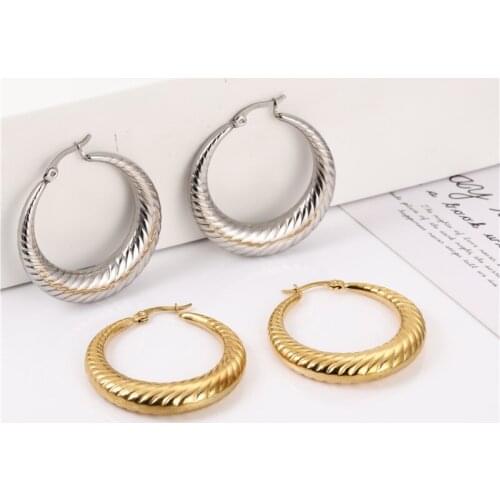 OUFEI Small Hoop Earrings For Women Stainless Steel Earrings For Women Korean Earrings 2020 Fashion Jewelry Accessories