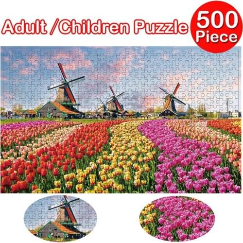Adults Puzzles 500 Piece Large Puzzle Game Assembling Picture Landscape Puzzles For Adults Children Kids Games Education Toys