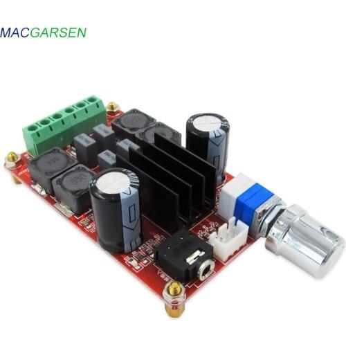 Audio power digital power amplifier board 12V 24V two-channel stereo D class 50W*2 audio power amplifier two-channel stereo modu