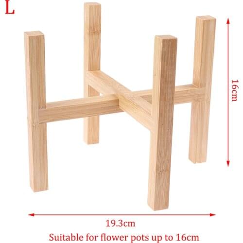 19.3x16cm Flower Pot Rack Home Garden Indoor Display Plant Stand Shelf Strong Free Standing Bonsai Holder Wood Planter Pot Trays