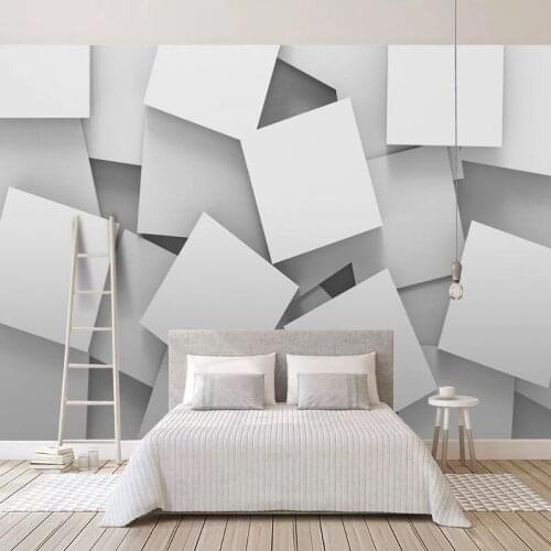 Custom Wallpaper Modern 3D Stereo Cube Space Expansion Photo Wall Murals Living Room TV Sofa Bedroom Home Decor Creative Fresco