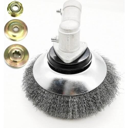 1 Set 150mm/200mm Steel Wire Trimmer Head Grass Brush Cutter Dust Removal Weeding Plate Gearbox Fixing Kit for Lawnmower 6"/8"