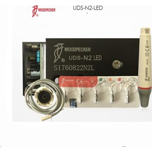 UDS N2 LED/N2 Original Woodpecker Ultrasonic Scaler Built in Dental Piezo Scaler EMS LED Handpiece with 5Tips for Perio Scaling