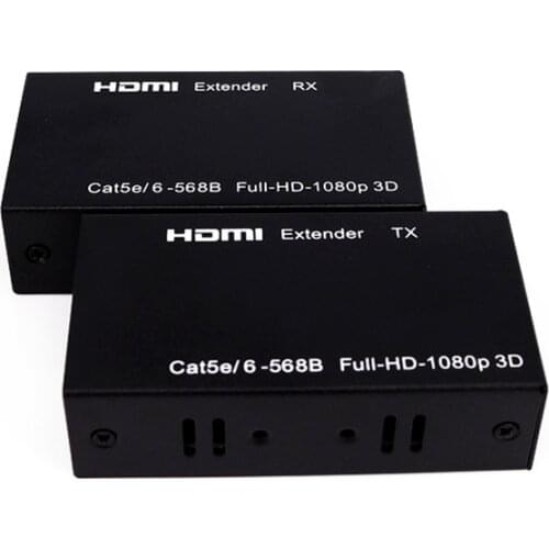 HDMI-compatible Cable Extender 60 Meters with IR Extension Single Network Cable Network Transmission 60 Meters HDMI-compatible