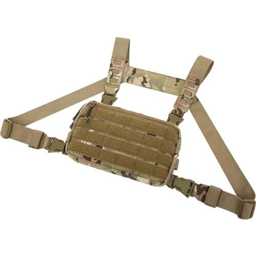 Wargame Airsoft Chest Rig Military Tactical Vest Bag Detachable Strap Zipper Pockets Hunting Backpack Assault Training Bag
