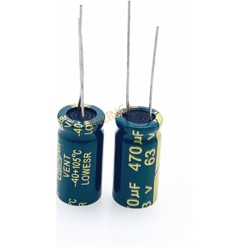 63V 470UF 10*20 High Frequency Low Impedance Aluminum Electrolytic Capacitor 470uf 63V 20