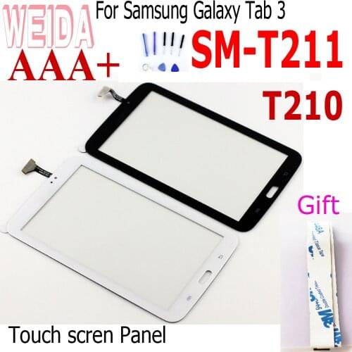 WEIDA Test T211 LCD 7" For Samsung Galaxy Tab 3 7.0 T211 SM-T211 Touch Screen Replacement Panel Glass SM-T210 t210 LCD