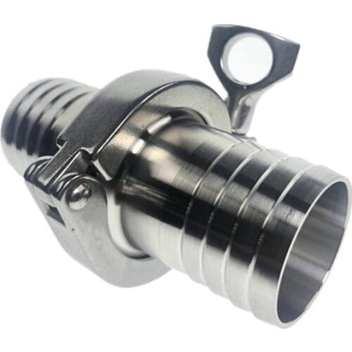 Sanitary Hose Barb Ferrule +Tri Clamp + PTFE Gasket Stainless Steel SUS SS 304
