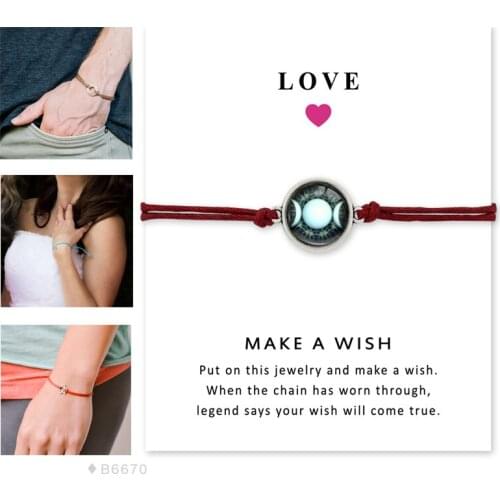 Unisex Friendship Silver Glass Cabochon Love Nature Nebula Horses Prince Tree of Life Triple Moon Charm Bracelets for Women