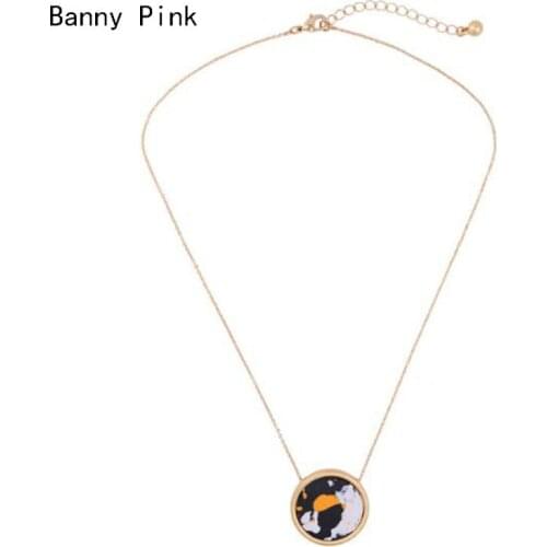 Elegant Alloy Pendant Necklace For Women Brief Semi-precious Pendant Choker Necklace Fashion Jewelry Colliers Metal Chain Colar