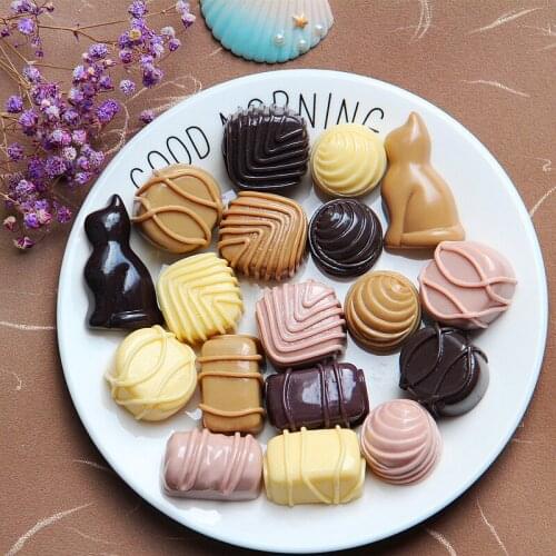 1PCS Simulated Chocolate Polymer Slime Charms Lizun Modeling Clay DIY Kit Accesorios Box Toy For Children Slime Supplies Filler