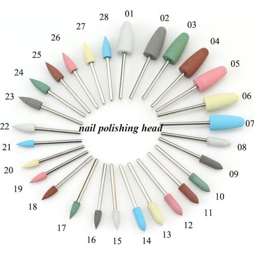 1pcs Silicone Nail Drill Milling Cutter Drill Bits Files Burr Buffer for Electric Machine Nail Art Grinder Cuticle Cutter Tools