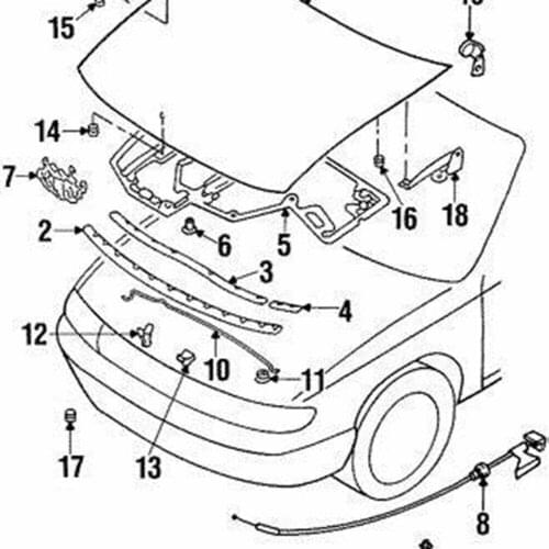 10Pcs Car Fastener Hood Bonnet Prop Rod Support Clip Nylon Plastic Retainer For Nissan Pathfinder Navara Skyline X-Trail T30
