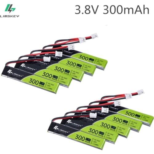 10PCS Limskey 1S 300mAh 3.8V 30C/60C LiHV Lipo battery PH2.0 Plug for UK65 US65 Mobula7 For Snapper 65S Drone