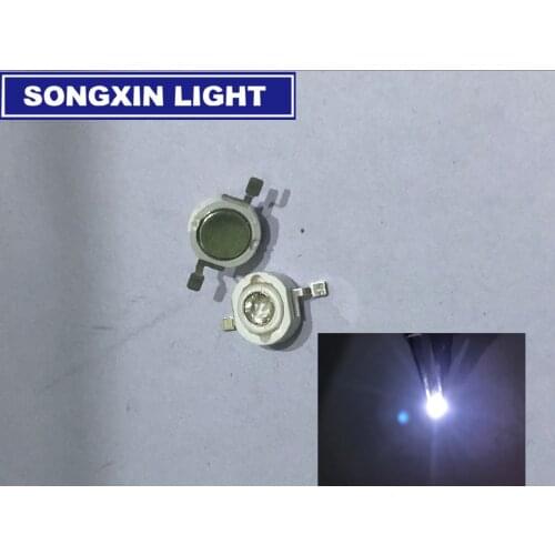 200Pcs/Lot Real Original Epistar Chip 3W White LED Bulb Diodes Lamp Beads 180lm-200lm