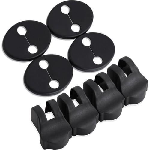 4Pcs Car Door Lock Protector Cover+4Pcs Door Check Arm Protection Cover For Hyundai,Elantra,I30,Sonata 8,Santa Fe,Tucson