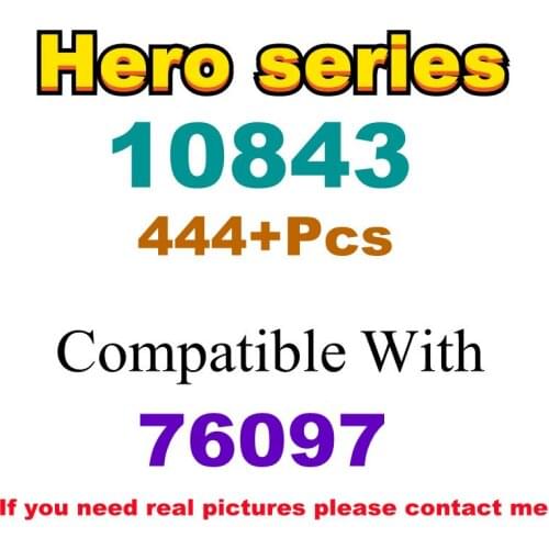 444Pcs 10843 Building Block Toy Hero Series 76097 Assembled Building Blocks Childrens Toy Gifts