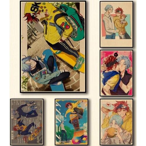 50 Designs Anime SK8 The Infinity Kraftpaper Poster Artwork Fancy Wall Sticker for Coffee House Bar A3