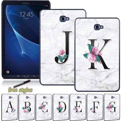 Tablet Case for Samsung Galaxy Tab S5e T720 T725 10.5"/ Tab E 9.6" T560 T561 - Anti-fall White Marble Pattern Back Case + Pen