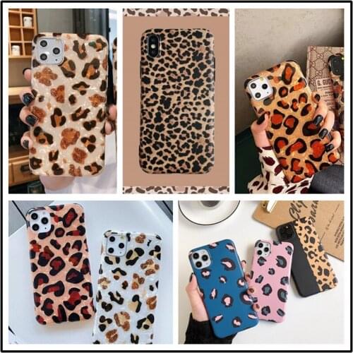 Korean Leopard Shell Pattern Phone Case For For iPhone 12 11 Pro Max X XR XS Max 6 8 7 Plus Shockproof Cover