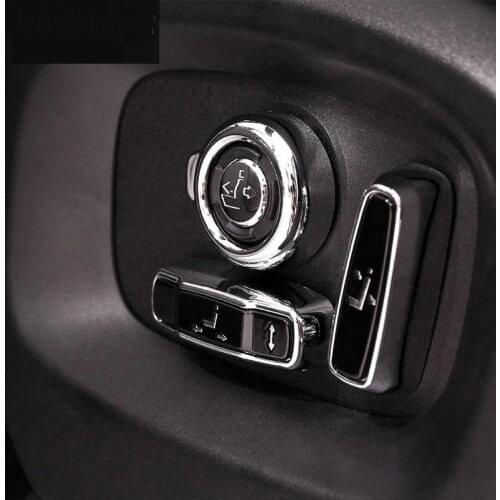 For Range Rover Velar 2017-2021 Car-Styling ABS Black Seat Adjustment Button Cover Trim Stickers Car Interior Accessories