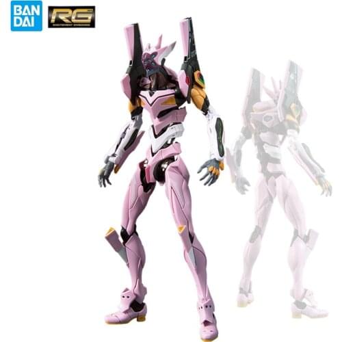 Bandai Original Hobby Anime Figures Evangelion RG Unit-08 Alpha Spirits Assemble Action Figure Collectible Toys for Children