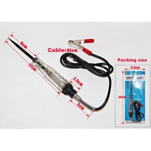 Car Circuit Tester Electric Automotive Light Test Pen 6V-12V Car Motorcycle Lamp Detector Tool