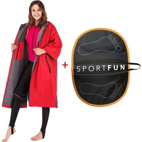 Wetsuit Changing Robe Swimming Dry Robe Hooded Bath Towels Surf Poncho Quick Dry Bathrobe Men Women Microfiber Hooded Each Towel
