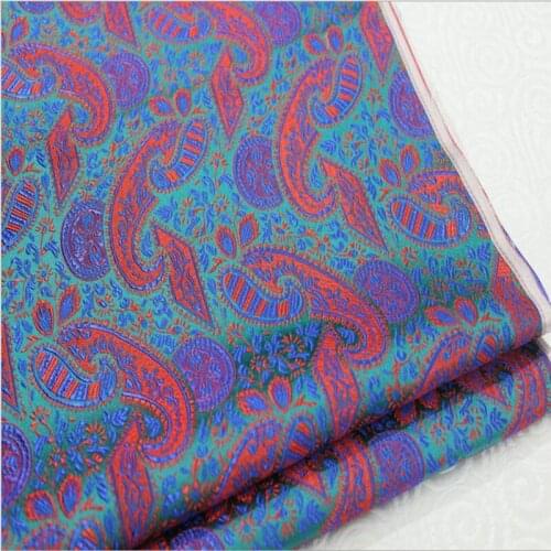 HLQON 75cm width satin yarn dyed brocade satin fabric for patchwork felt tissue dress children cloth coat cosplay bed sheet